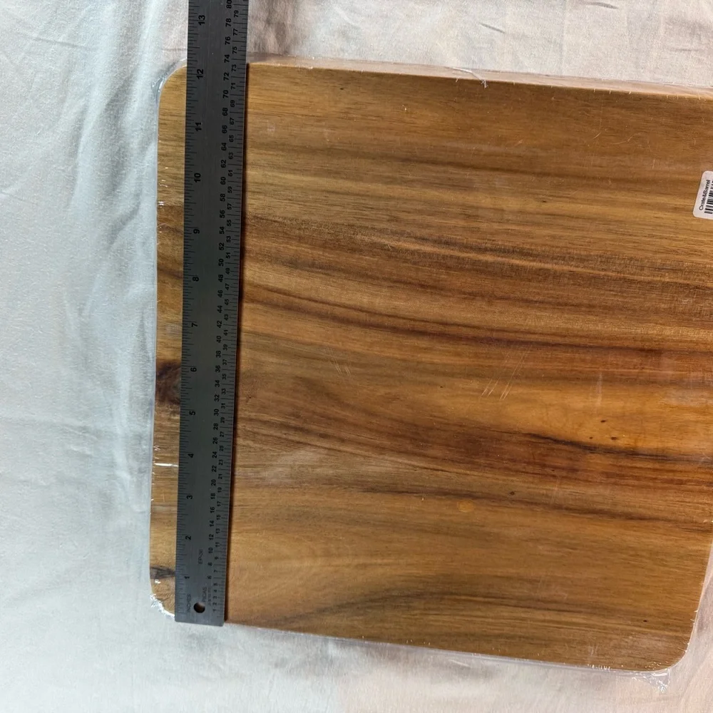 Crate&Barrel Slate & Wood Square Serving Tray 13.5 in BNIB